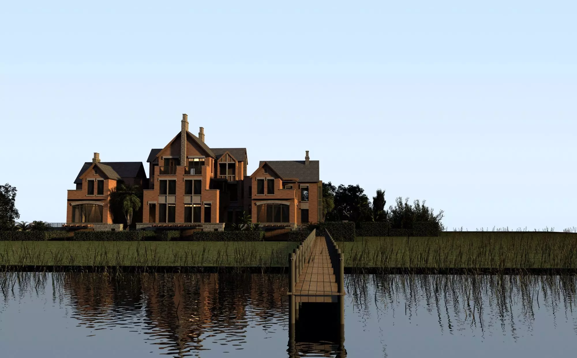 Lake Cottage 3D model_1