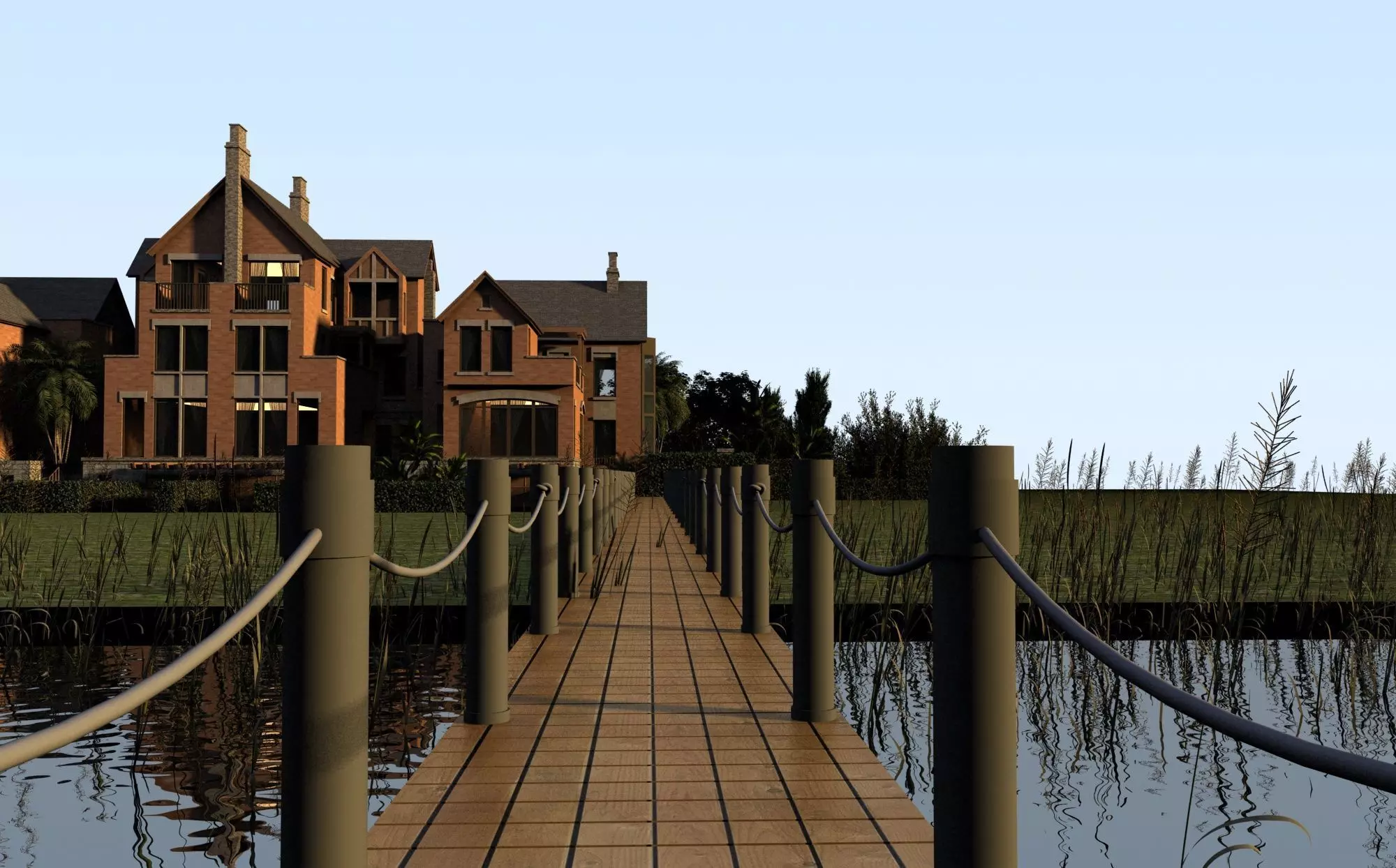 Lake Cottage 3D model_3