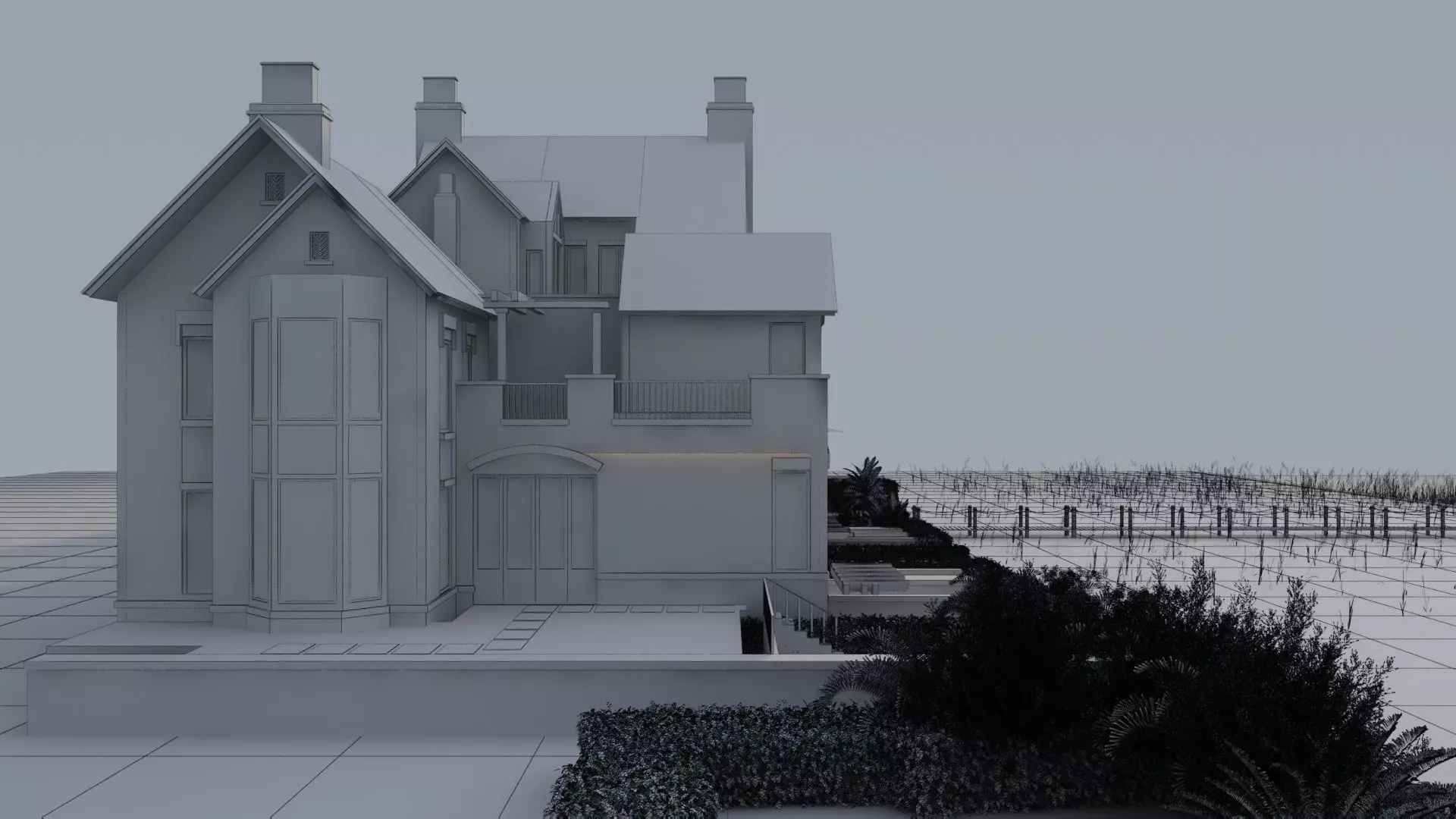 Lake Cottage 3D model_8