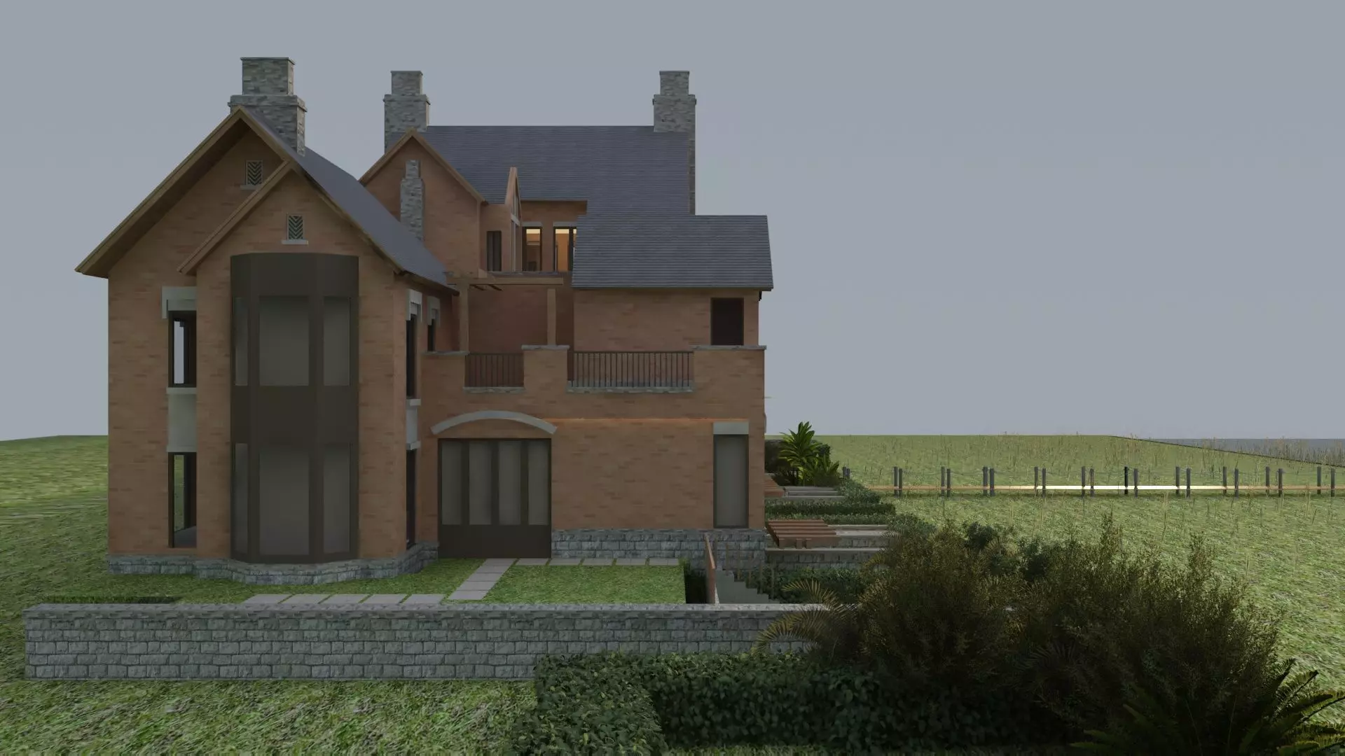 Lake Cottage 3D model_7