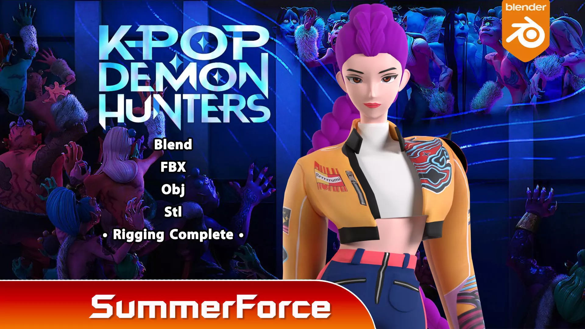 HUNTRIX - KPop Demon Hunters 3D Model Collection_4