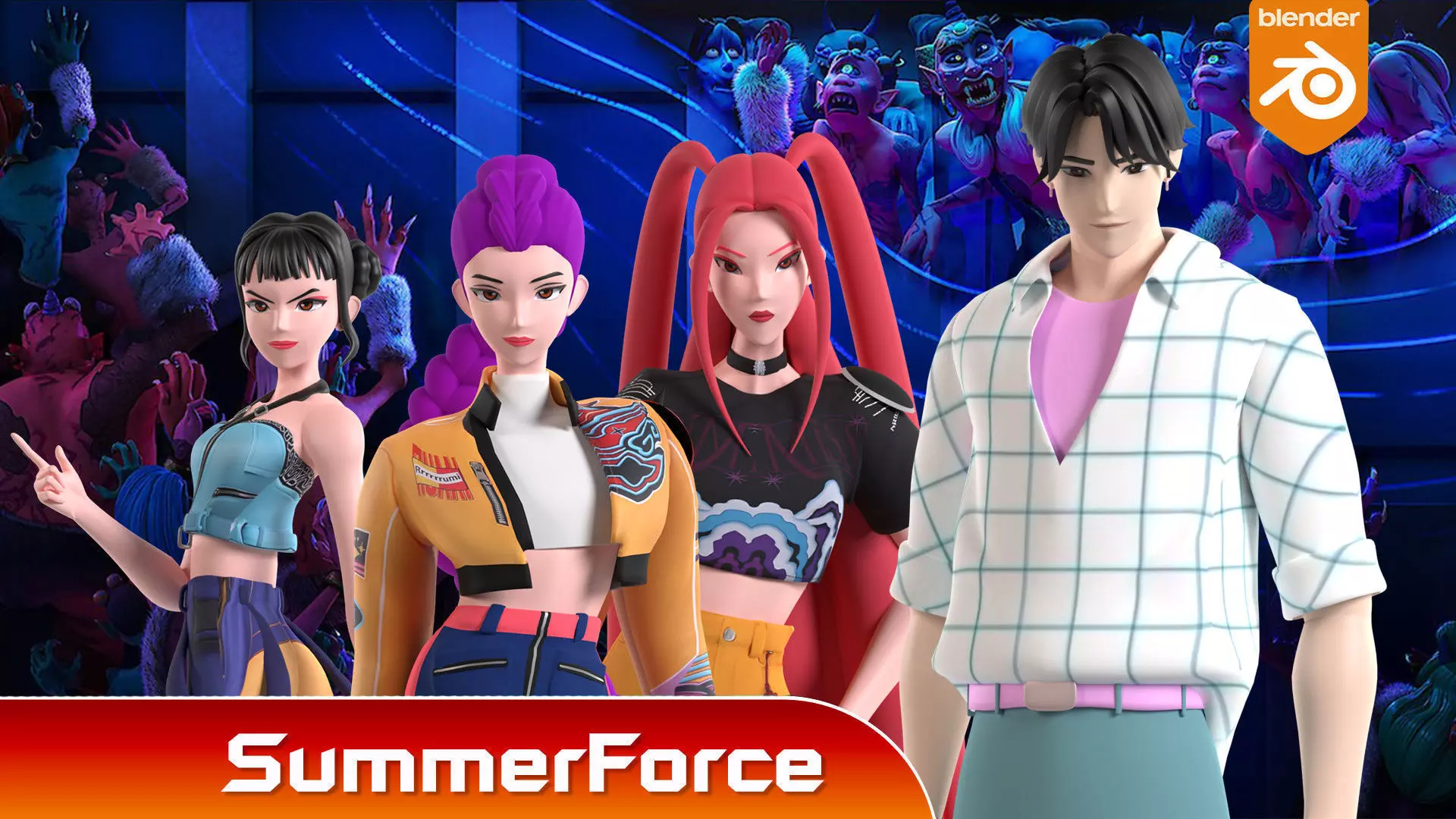 HUNTRIX - KPop Demon Hunters 3D Model Collection_3