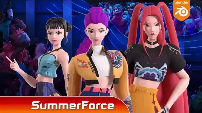 KPop Demon Hunters 3D Model Collection
