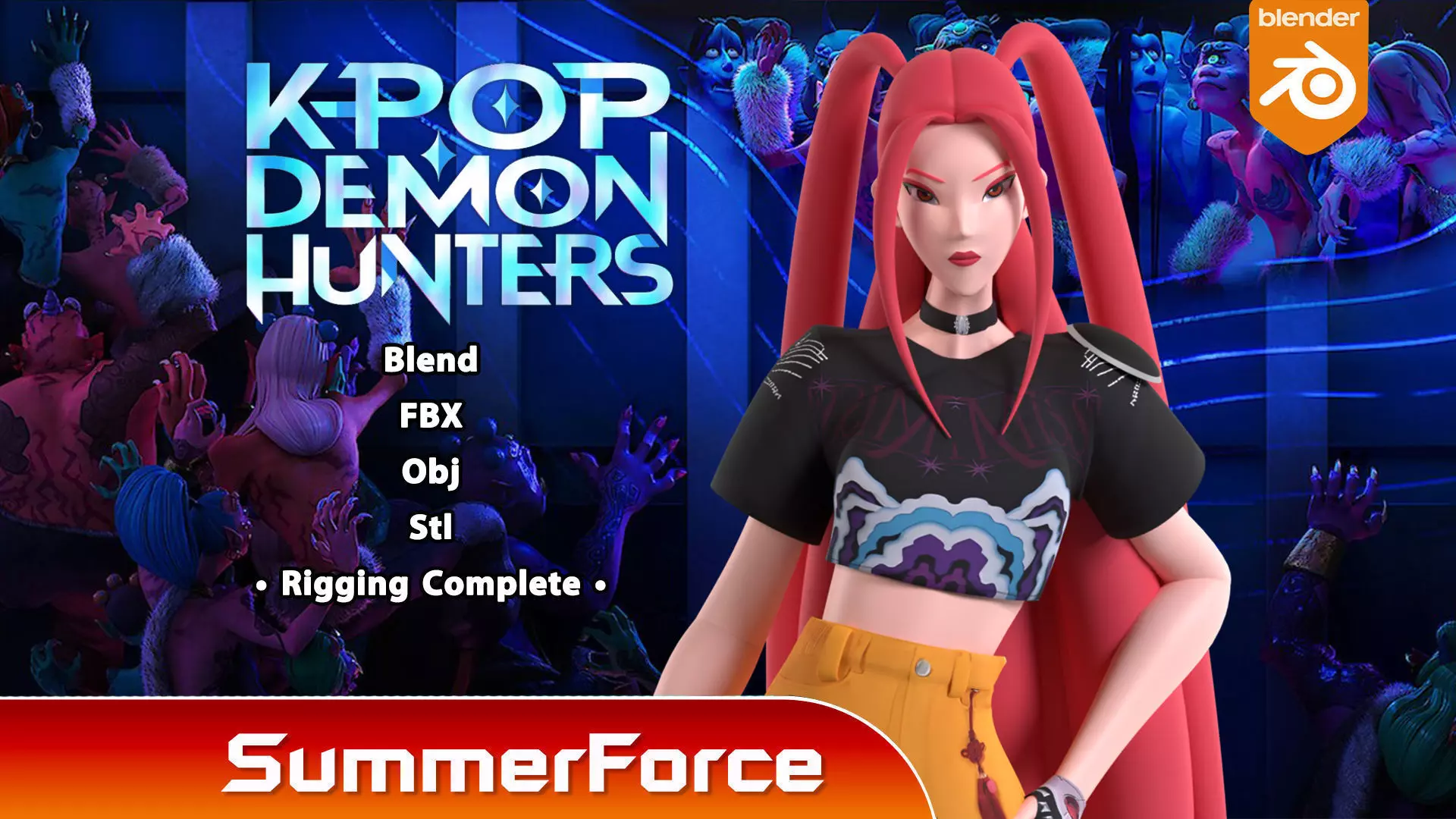 HUNTRIX - KPop Demon Hunters 3D Model Collection_7
