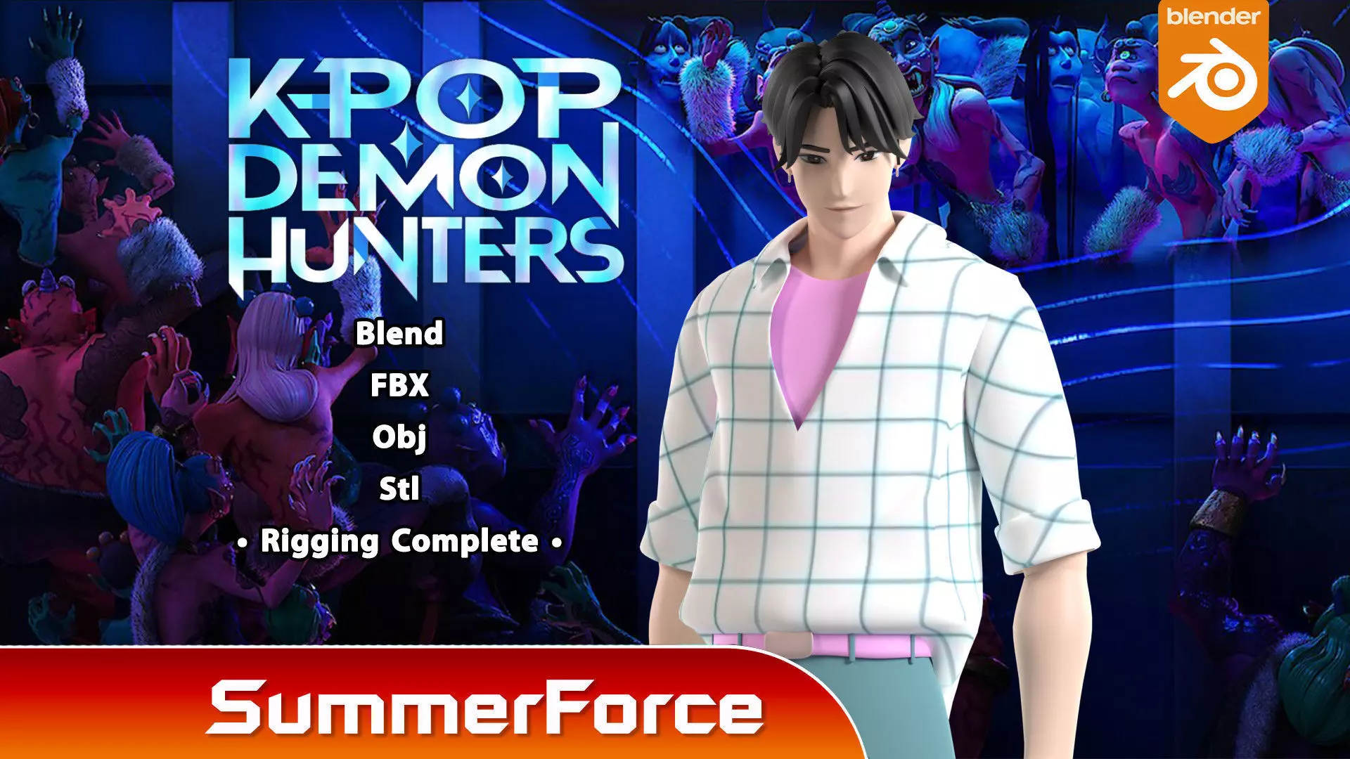 HUNTRIX - KPop Demon Hunters 3D Model Collection_13