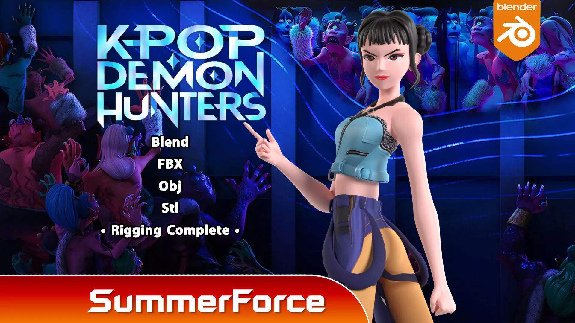 HUNTRIX - KPop Demon Hunters 3D Model Collection_10