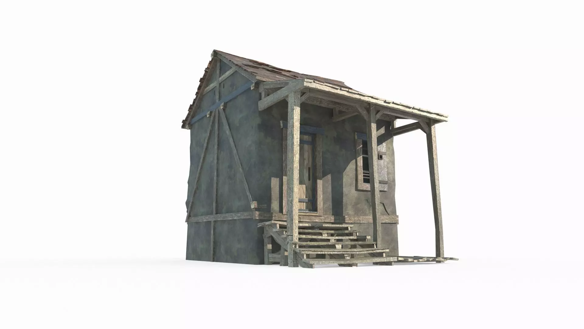 18th century architectural houses 3D model_0