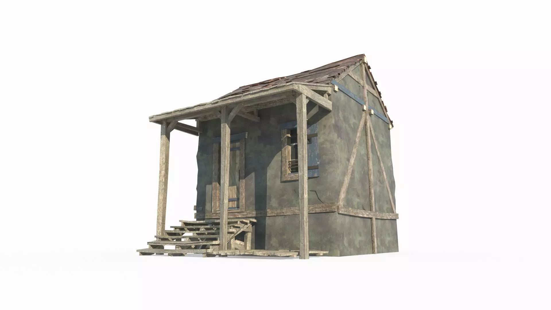 18th century architectural houses 3D model_1