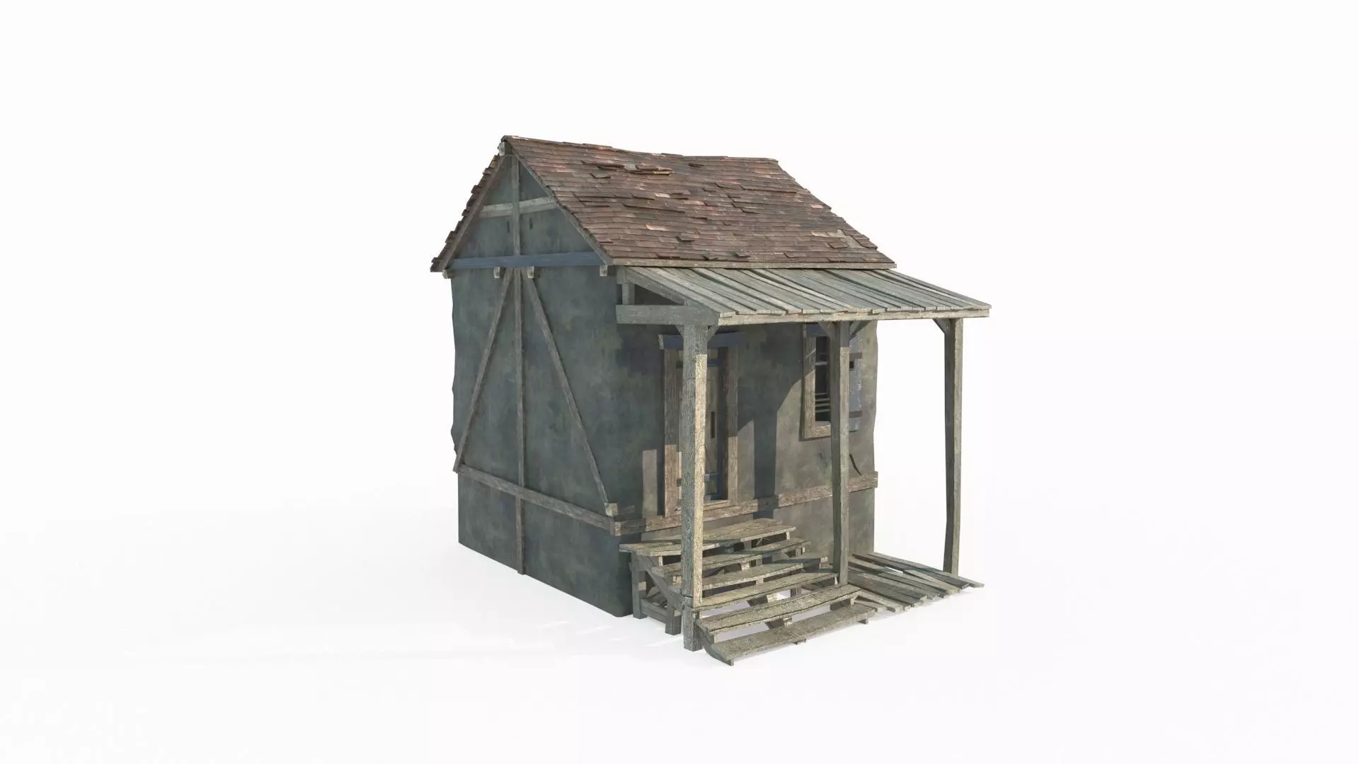 18th century architectural houses 3D model_3