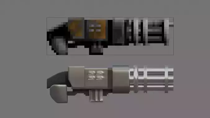 DooM Chaingun Free 3D model