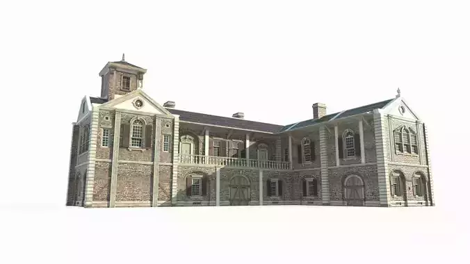 18th century architectural buildings 3D model