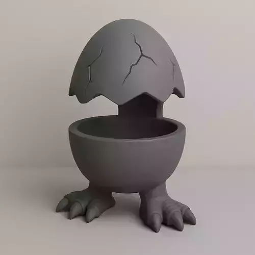 Mini Dino Egg Storage Pod 3D print model