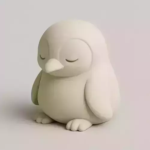 Tranquil Penguin Peaceful 3D Printable Figurine 3D print model