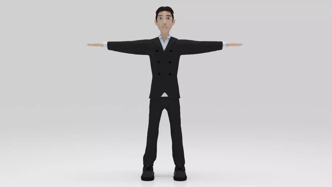 Character Runo Rigged Low-poly 3D model_1