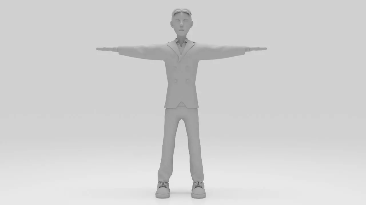 Character Runo Rigged Low-poly 3D model_5