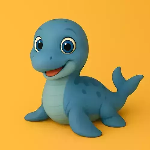 Cute Baby Shonisaurus 3D Model Printable Sea Dinosaur Figurine  3D print model