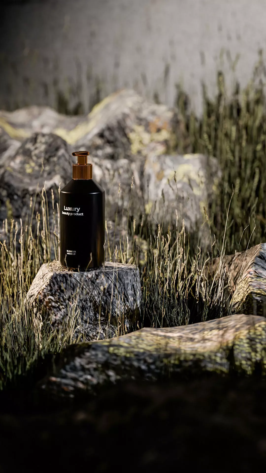 Luxury Beauty Bottle 3D Mockup Low-poly 3D model_26