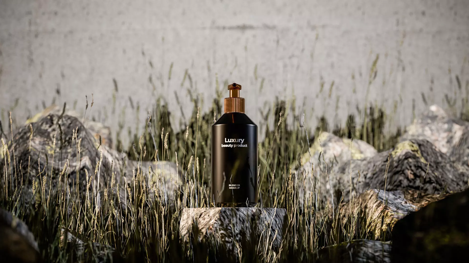 Luxury Beauty Bottle 3D Mockup Low-poly 3D model_4