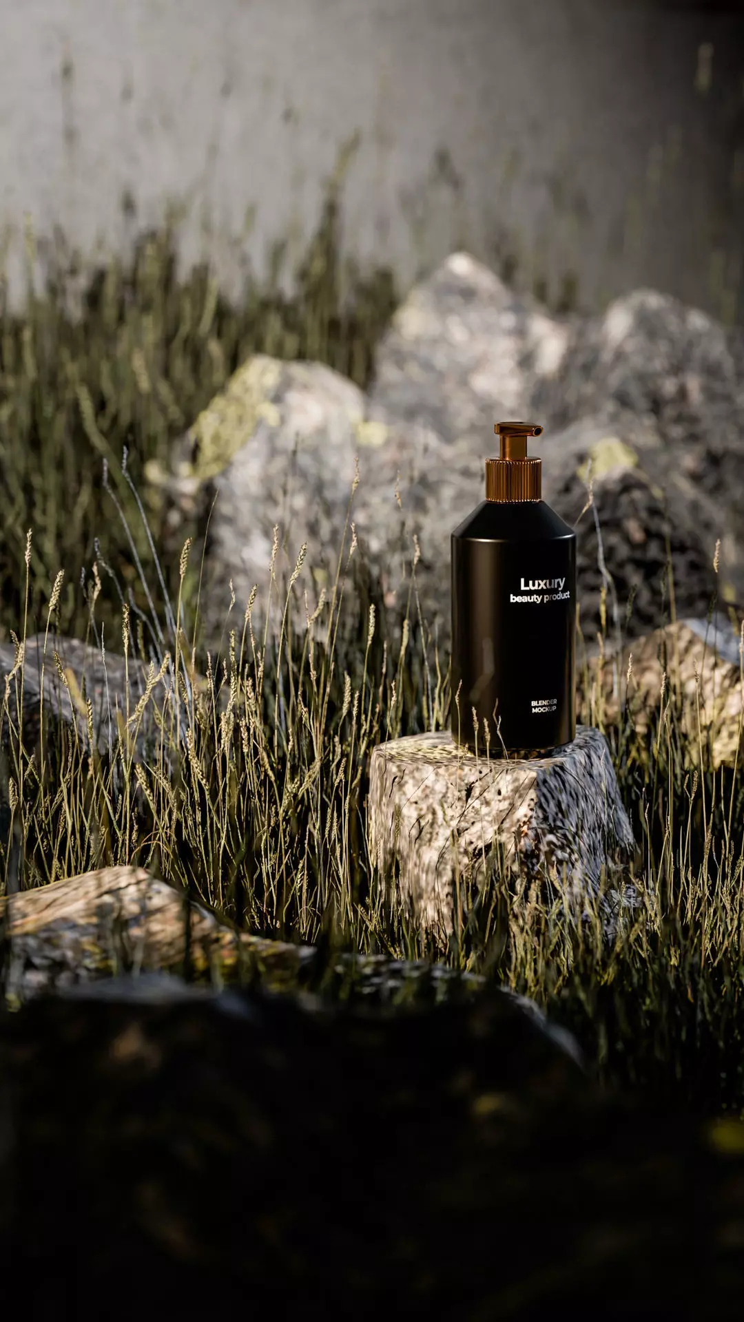 Luxury Beauty Bottle 3D Mockup Low-poly 3D model_27