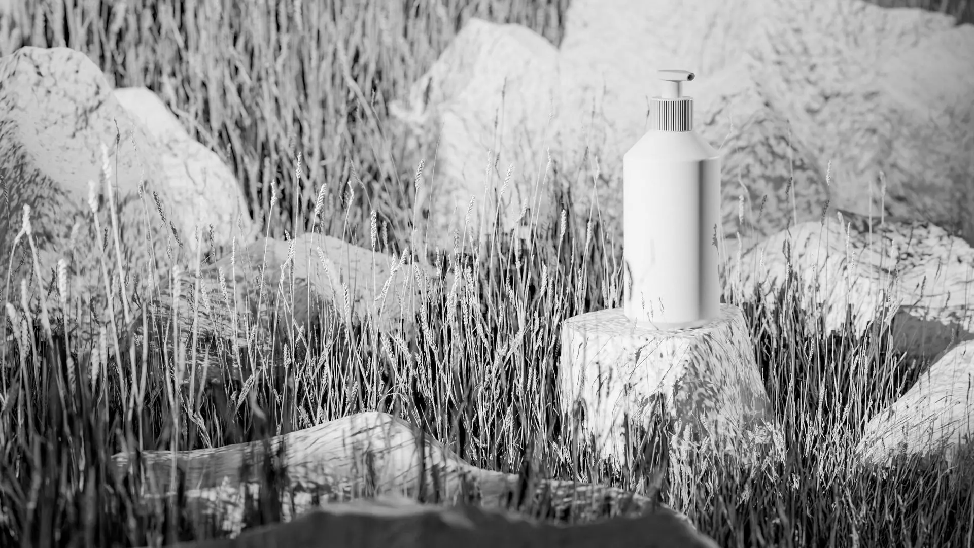 Luxury Beauty Bottle 3D Mockup Low-poly 3D model_18