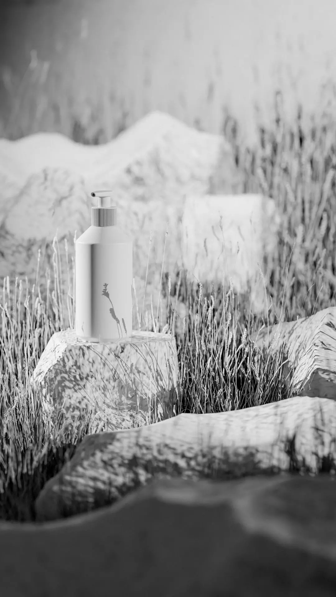 Luxury Beauty Bottle 3D Mockup Low-poly 3D model_35