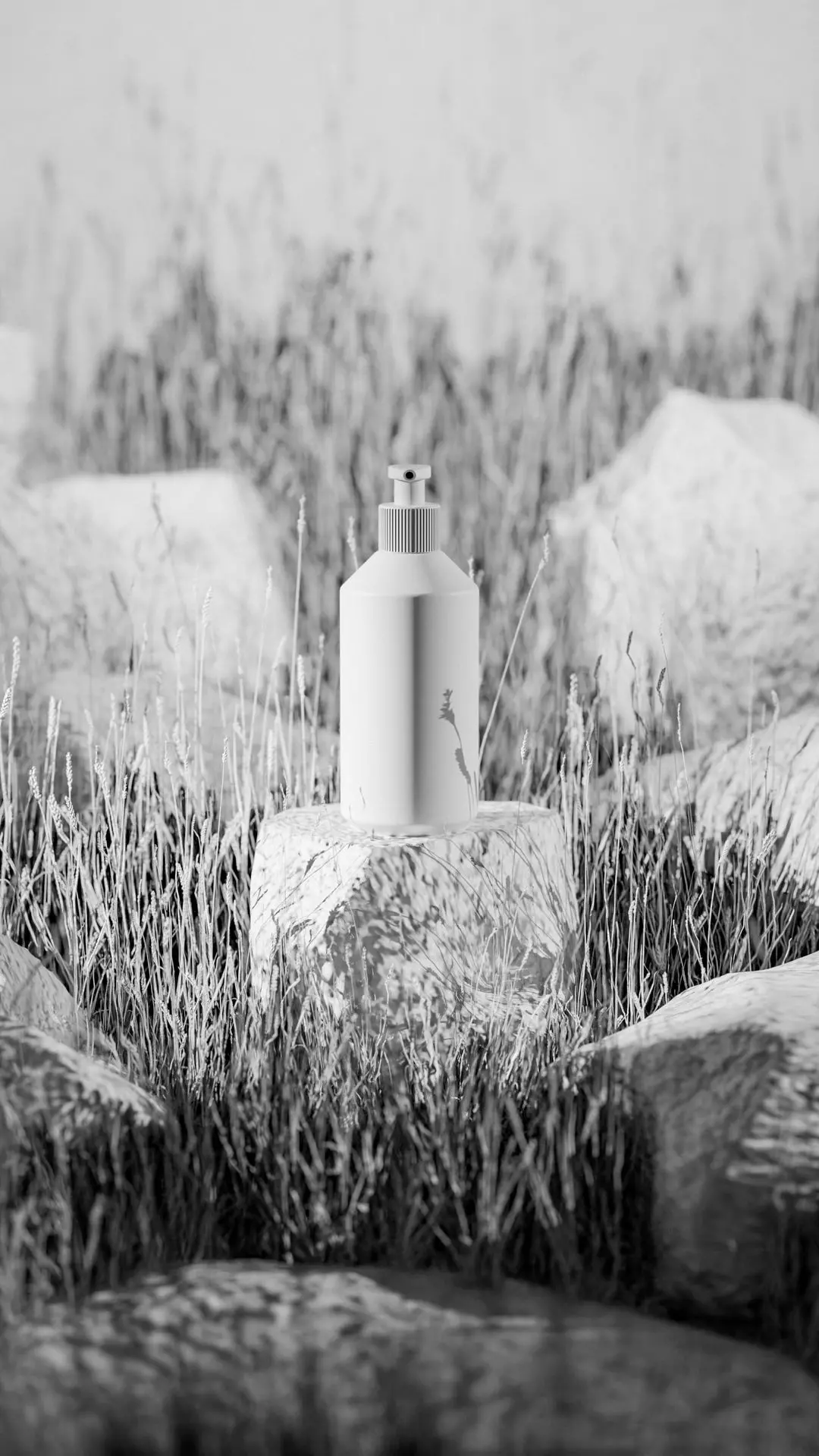 Luxury Beauty Bottle 3D Mockup Low-poly 3D model_34