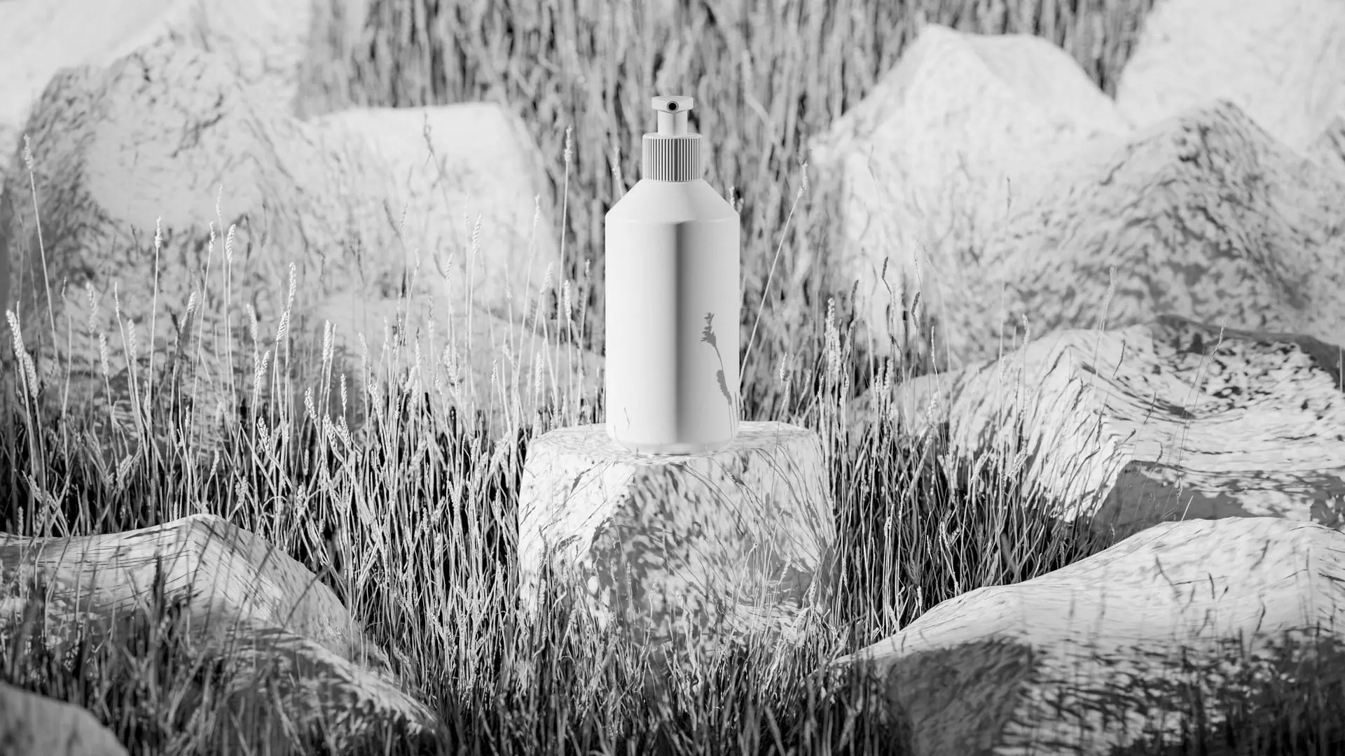 Luxury Beauty Bottle 3D Mockup Low-poly 3D model_16