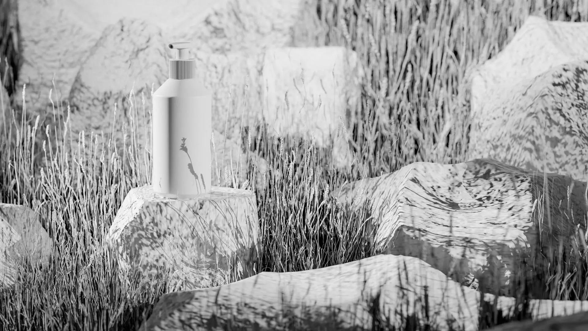 Luxury Beauty Bottle 3D Mockup Low-poly 3D model_17