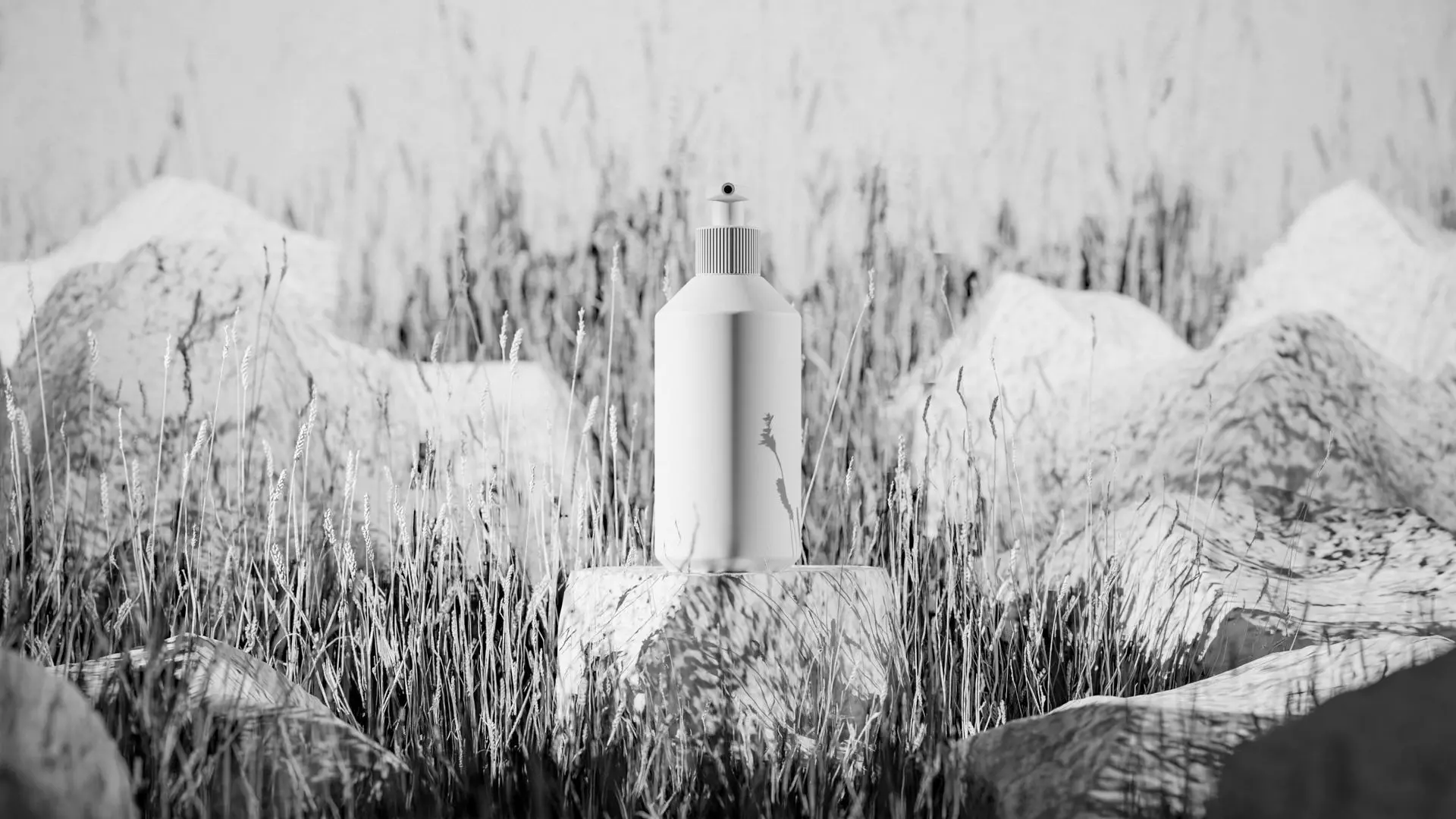 Luxury Beauty Bottle 3D Mockup Low-poly 3D model_10