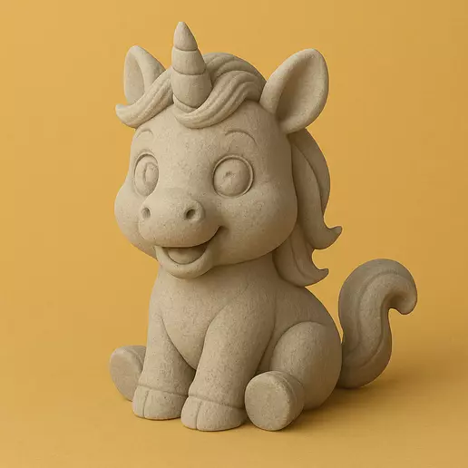 Cute Unicorn STL Baby Fantasy 3D Print Model 3D print model_1