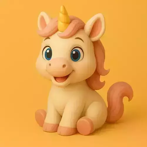 Cute Unicorn STL Baby Fantasy 3D Print Model 3D print model