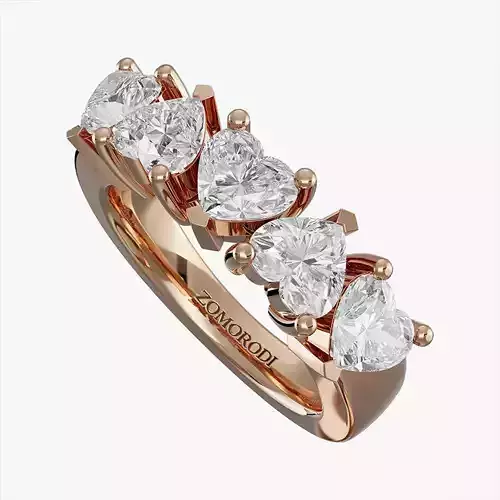 Aphrodite Diamond Wedding Ring   Golden Heart Collection 