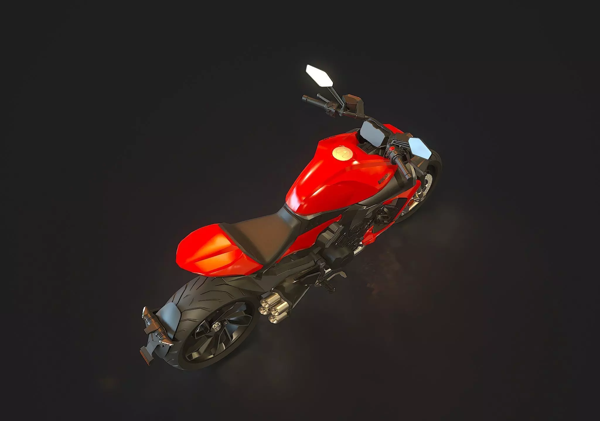 Base model Ducati Diavel V4 2023 3D model_4