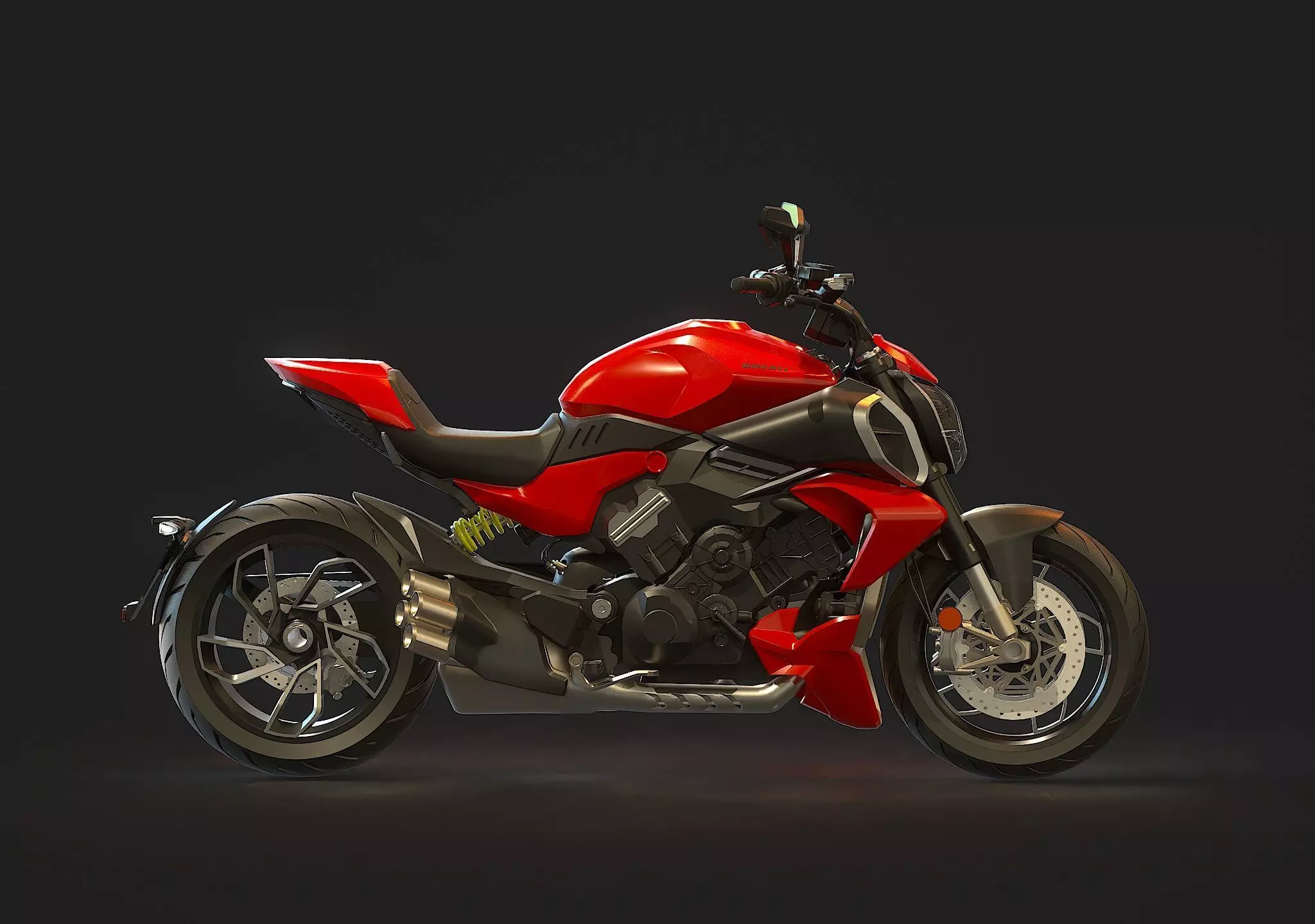 Base model Ducati Diavel V4 2023 3D model_5