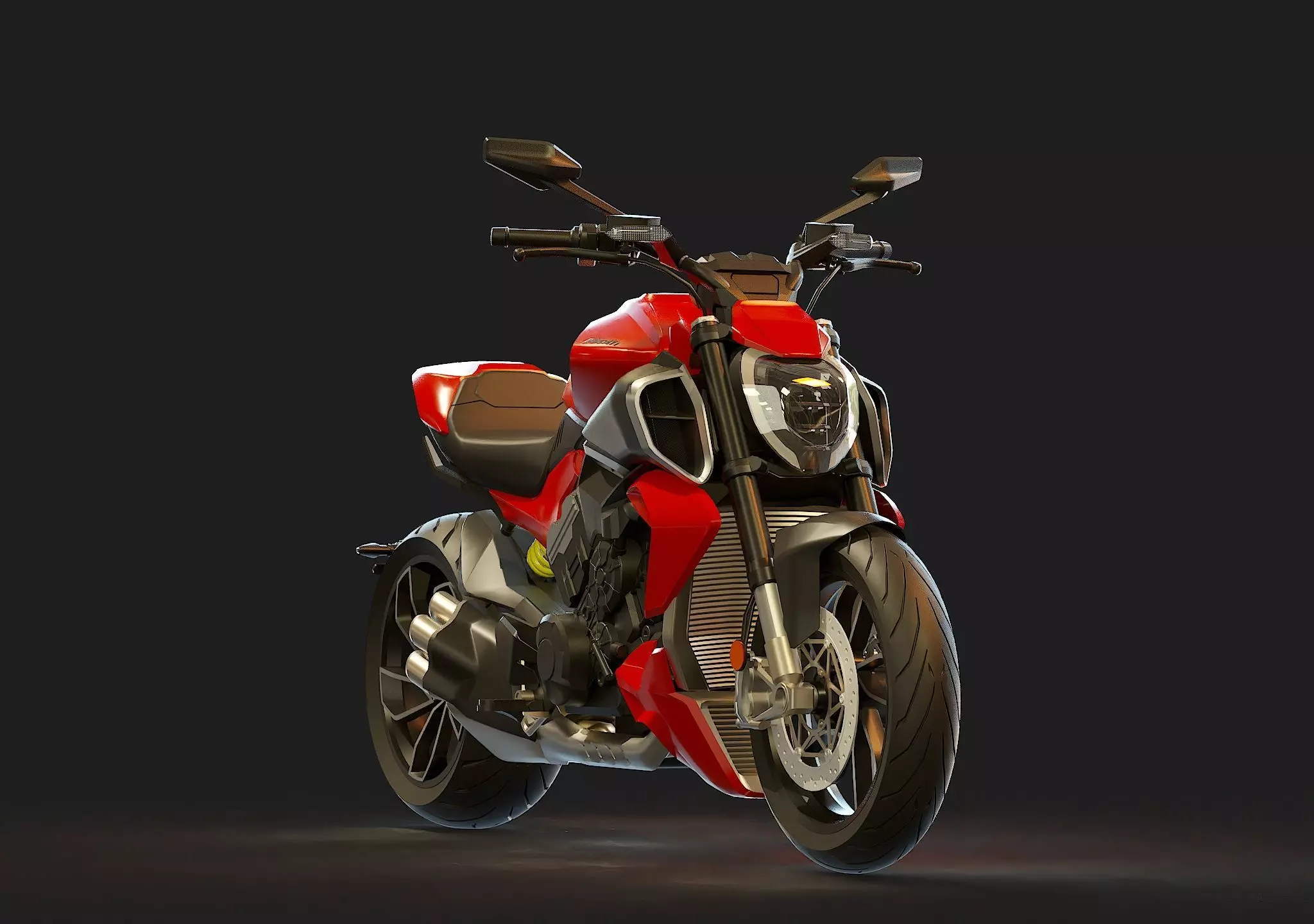 Base model Ducati Diavel V4 2023 3D model_8