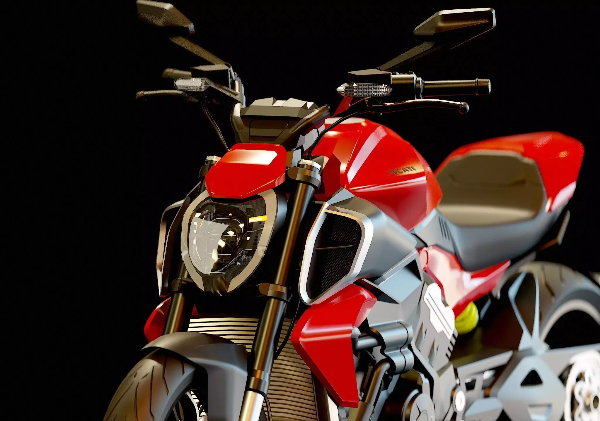 Base model Ducati Diavel V4 2023 3D model_10