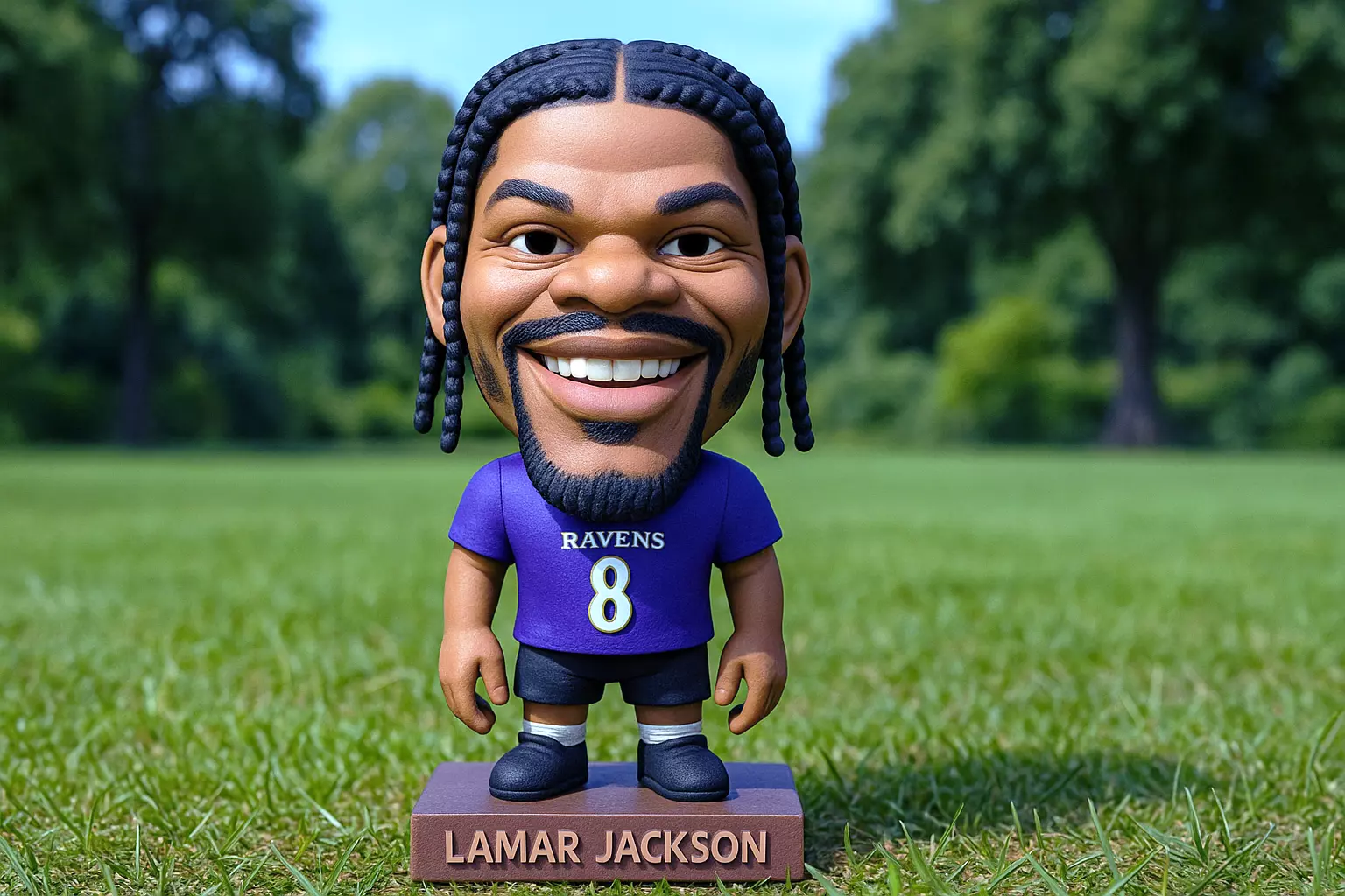 NFL - Lamar Jackson chibi cute - Statue - 3d print 3D print model