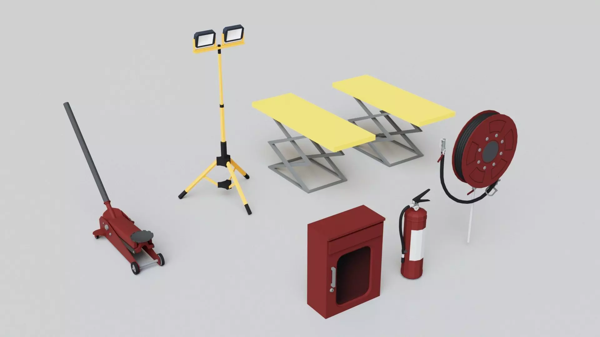 Realistic Car Garage Workshop Mega Pack Collection Low-poly 3D model_8