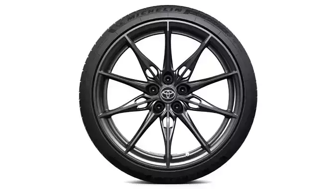 Toyota Supra 2025 wheel Low-poly 3D model 2