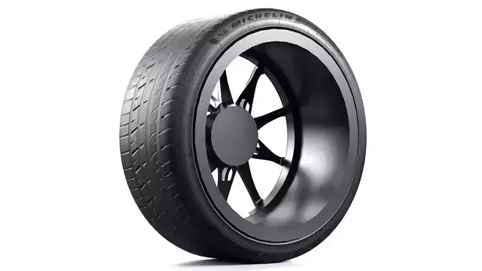 Toyota Supra 2025 wheel Low-poly 3D model 5