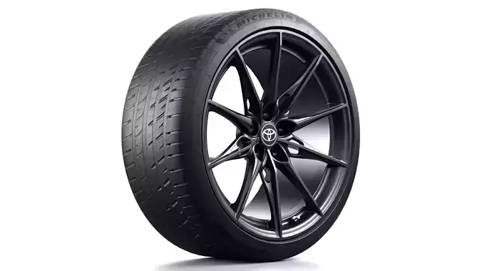 Toyota Supra 2025 wheel Low-poly 3D model