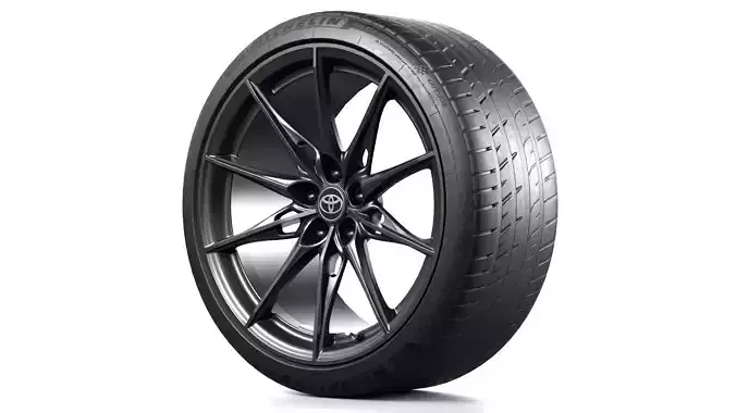 Toyota Supra 2025 wheel Low-poly 3D model 3