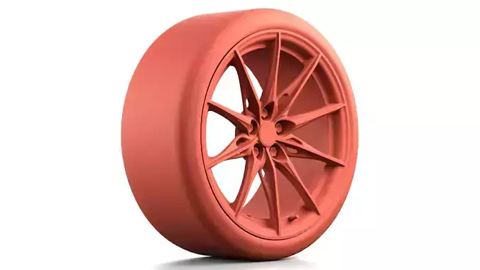 Toyota Supra 2025 wheel Low-poly 3D model 6