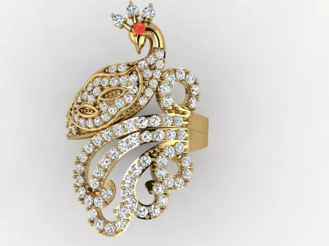 Exquisite 3D Peacock Jewelry Models for Your Projects 3D print model_12