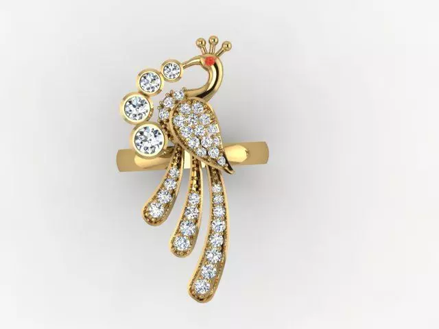 Exquisite 3D Peacock Jewelry Models for Your Projects 3D print model_13