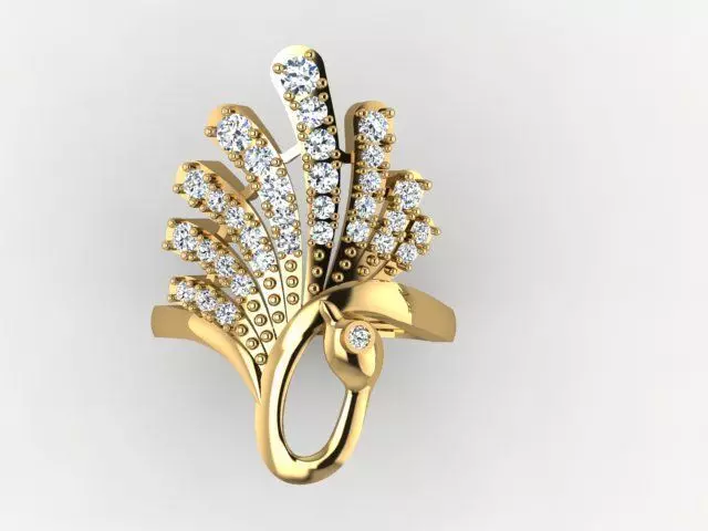 Exquisite 3D Peacock Jewelry Models for Your Projects 3D print model_4