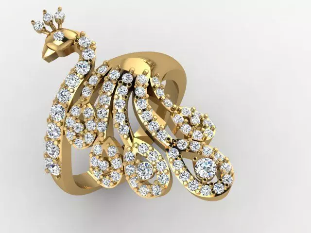 Exquisite 3D Peacock Jewelry Models for Your Projects 3D print model_11