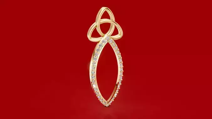 Celtic Knot Diamond Pendant 3D print model