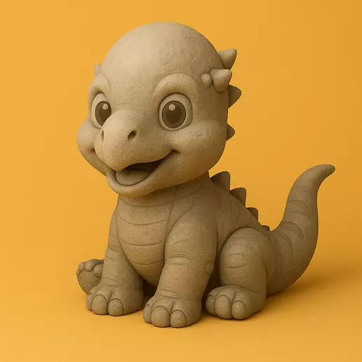 Cute Pachycephalosaurus Baby Dinosaur 3D Print Model 3D print model_1