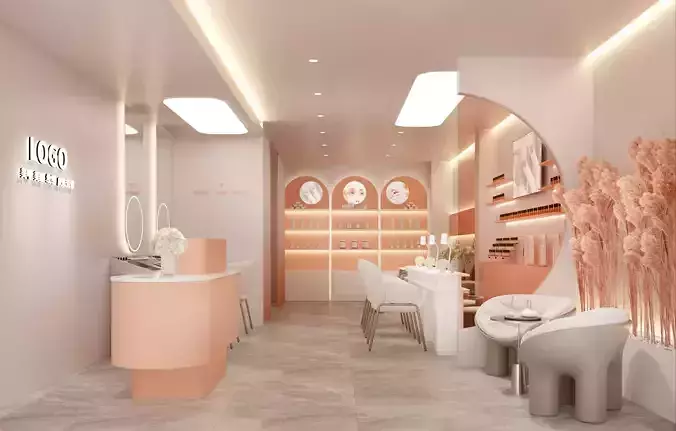 Beauty Salon Low-poly 3D model